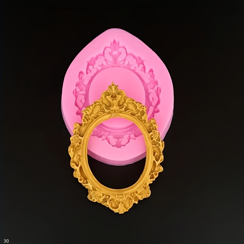 

European-style Lace Photo Frame Diy Vintage Mirror Silicone Mold Decoration Glue Drop Accessories