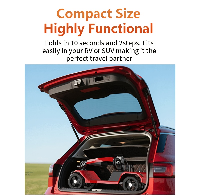 the four wheel electric scooter is foldable with a 250w motor 24v 12ah battery 15 5 mile range 8 inch solid tires 300 lb load capacity removable basket front headlight rear anti tilt wheels and easy     Product details 6