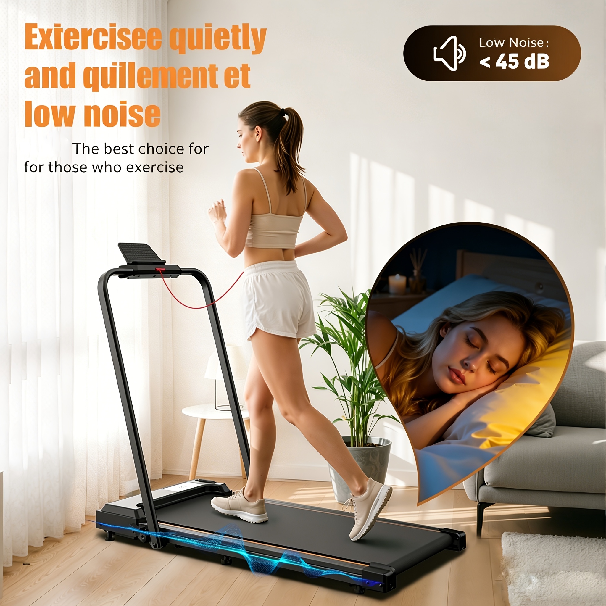 Compact Under-Desk Treadmill for Home & Office Fitness