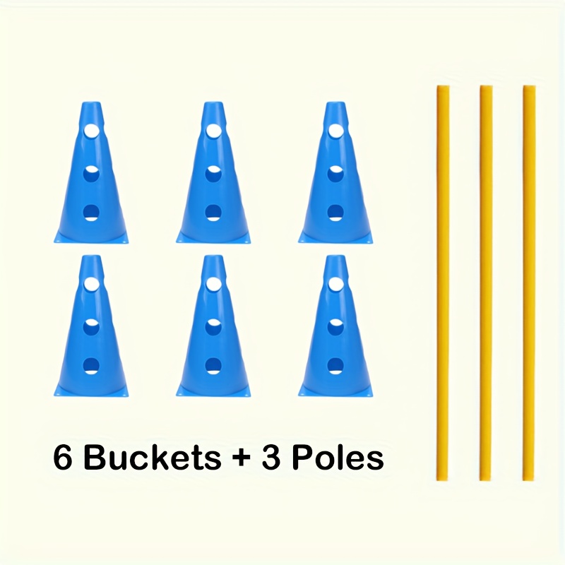 TEMU 5 Sets Of Dog Jumping Training Obstacles, Agility Training Set, Height Adjustable Dog Jumping Stick Set, Track Pet Supplies