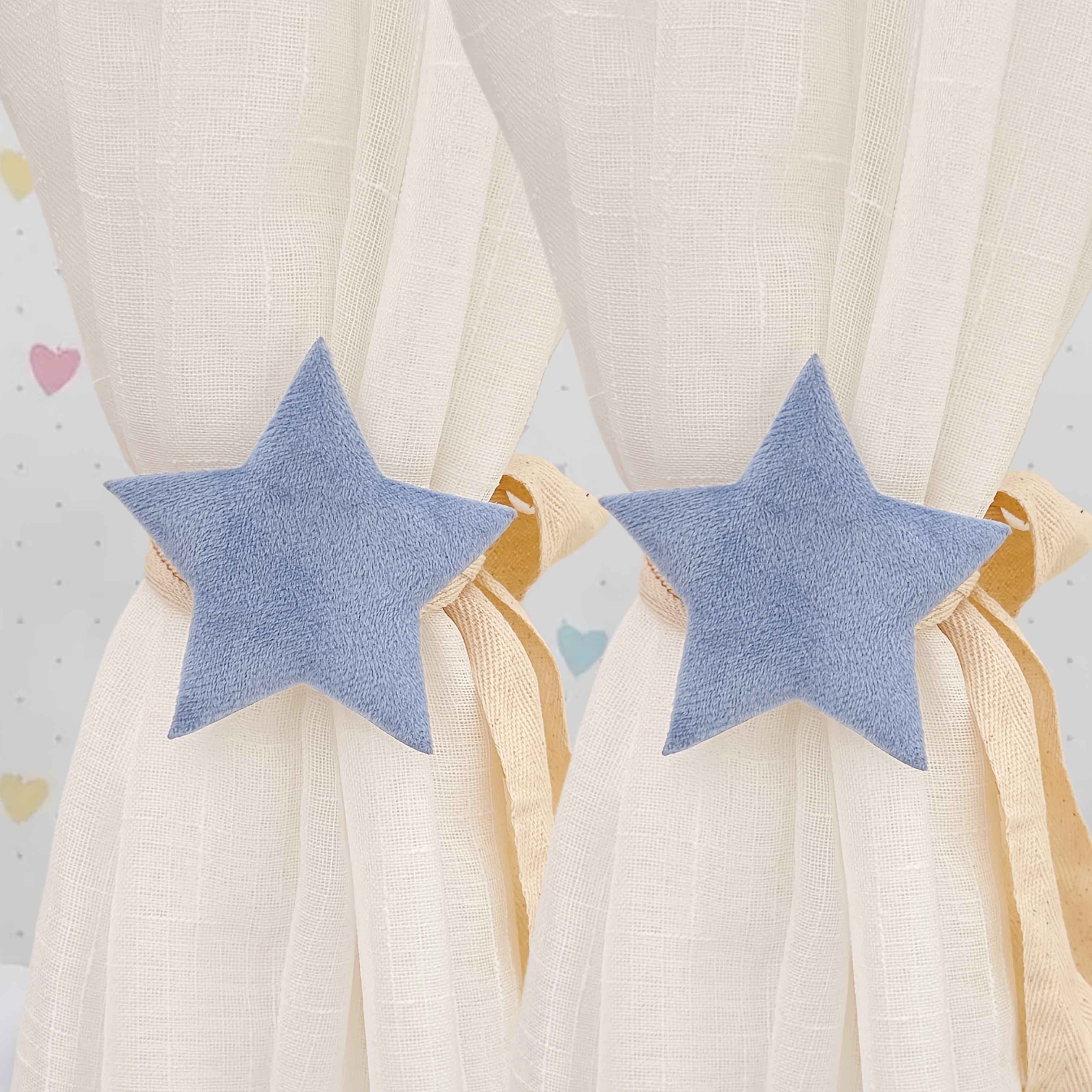 Big Star Curtains Tie-Back for Bedroom Drapes