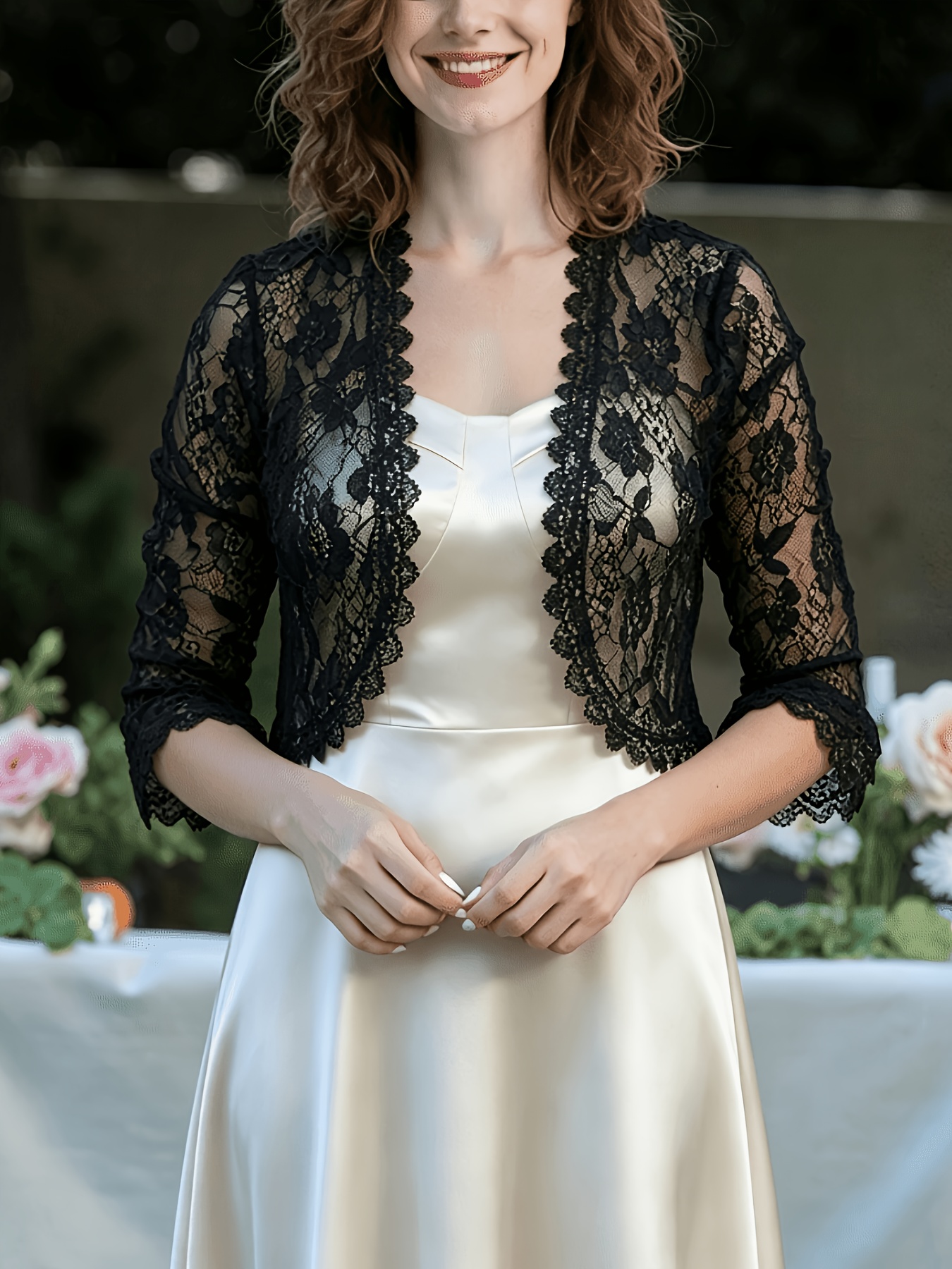 lace short cardigan bride bridesmaid wedding dress cheongsam - Temu United  Arab Emirates