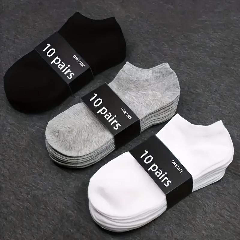 

5/10 Pairs Of Unisex Solid Color Ultra-thin Mesh Non-breathable Socks, Sweat-absorbing, Comfortable, Breathable Casual Socks, Spring And Summer