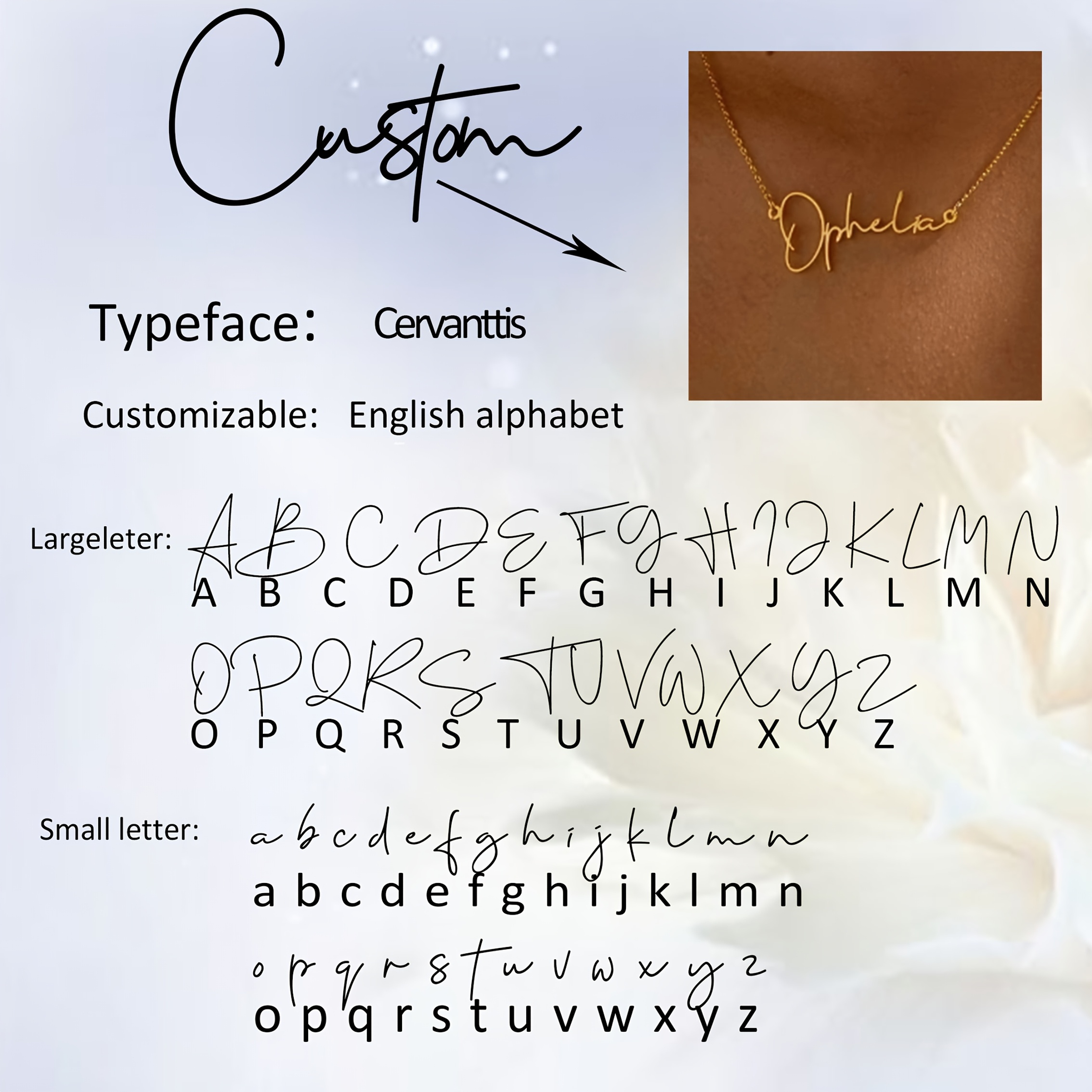 TEMU Includes A Card Personalized Stainless Steel Name Necklace - Handmade Custom Cursive/ Fonts, , Birthday, Christmas Gifts, Durable Versatile