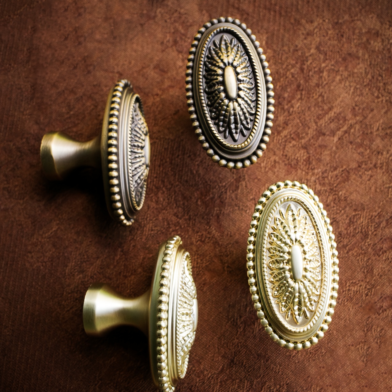 vintage gold knobs for dresser Traditional Arch Cabinet Handle main image 0