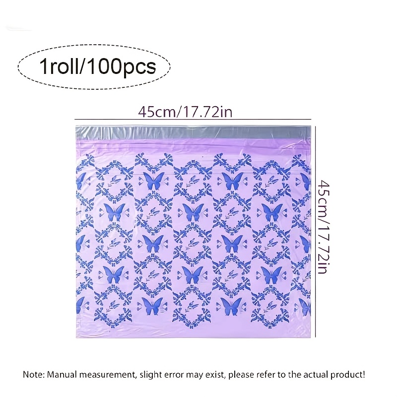 TEMU 1roll/100pcs Creative Print Drawstring Cinch Trash Bags-with Easy-tear Perforations/drawstring Closure, Household Kitchen Handheld Drawstring