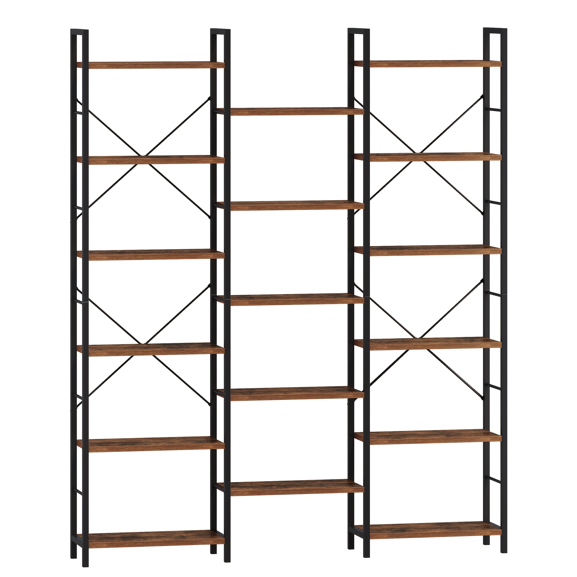 E-shop Bücherregal, freistehende Regale, Regal mit 17 Fächern, 6 Ebenen, verstellbarer Abstand, 24 x 152 x 186 cm, Tragfähigkeit 340 kg, Wohnzimmer,