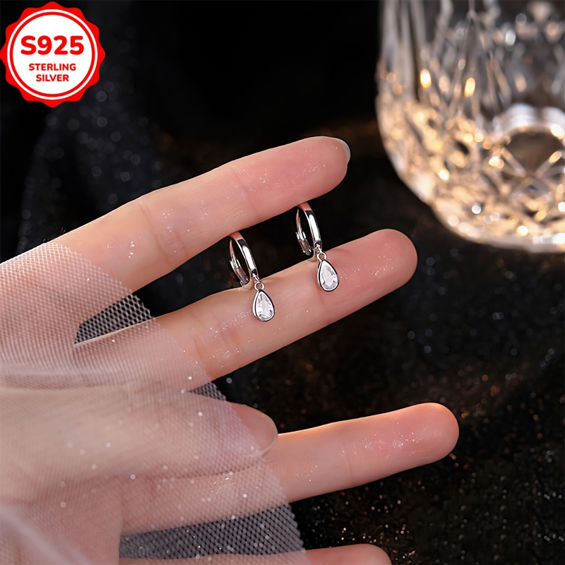 925 Sterling Silver Teardrop Earrings for Daily Wear