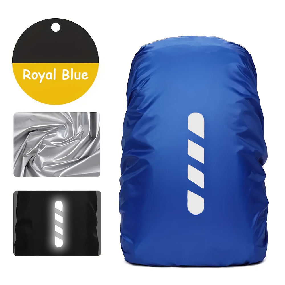 TEMU Reflective Canvas Backpack Rain Cover For Outdoor Activities, Fluorescent Backpack Rain Cover 30-40l, Dust/theft