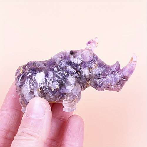 crystal resin rhinoceros home decoration mineral specimen