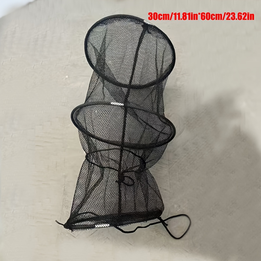 Image of 3 Sizes Of Fishing Nets With Large Capacity To Hold Many Fish. Equipped With Ropes For Easy Retrieval And Foldable For Convenient Portability. An Indispensable Tool For Fishing