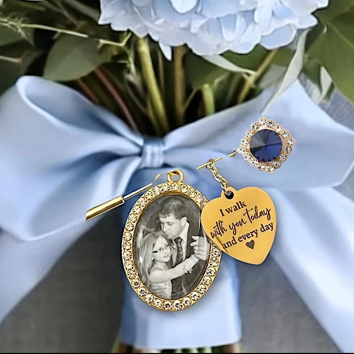 E-shop Personalisierter Foto-Bouquet-Anhänger, ein Gedenk-Ornament für Braut und Bräutigam | Hochzeitsdekoration