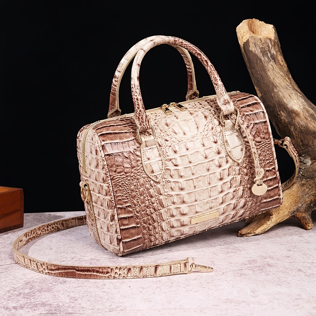 womens luxury crocodile embossed animal print synthetic - Temu