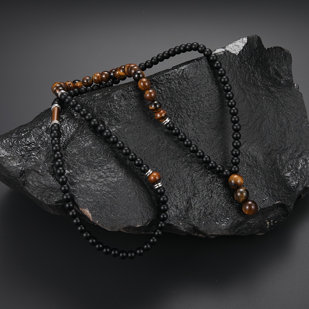 Men's Round Bead Necklace Gift