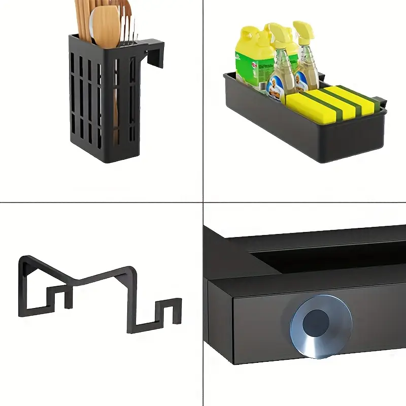 1 layer 2 layer adjustable countertop dish drying rack removable multi functional kitchen organizer with chopstick holder sponge cutting board storage space saving design for sink area dish drying rack for kitchen counter utensil holder Product details 9