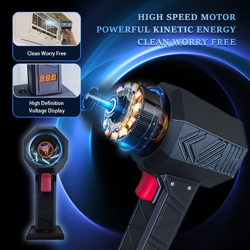 

Violent Turbo Fan 50 Duct Cordless Handheld Snow Blower Dust Removal Car Wash Water Brushless Fan, Battery Not Included, Suitable For 2 Batteries 1, For Makita Battery, 2, For Dewatl Battery.