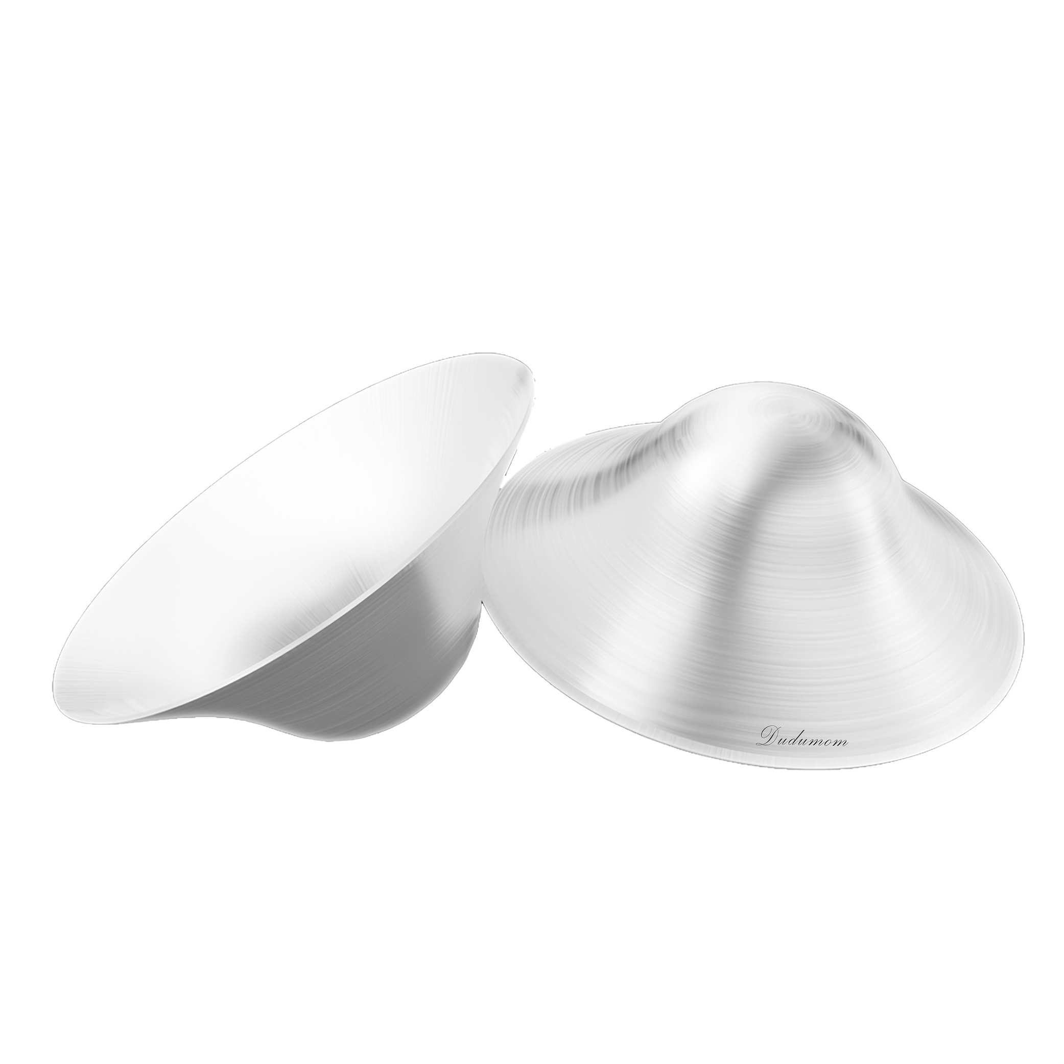 

A Pair Of Breast Milk Silvery Cups 999