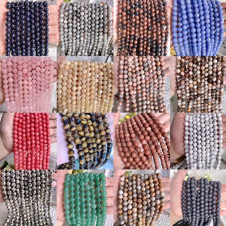 

1 String 8mm Stone Round Diy Bracelet Jewelry Accessories