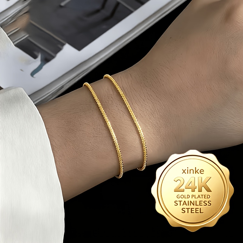 High-Quality 316 Stainless Steel Golden Bracelet