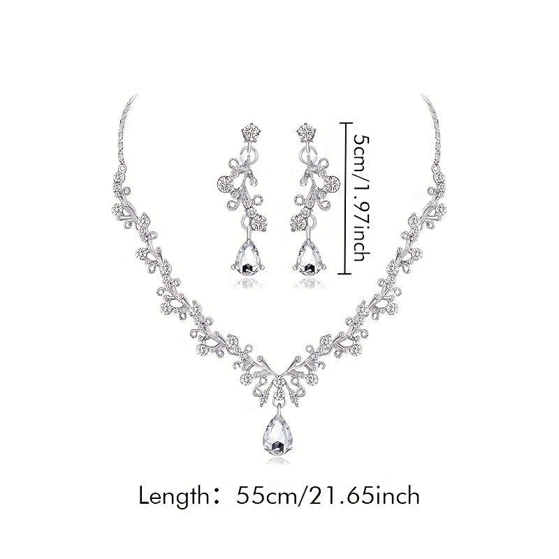 strapless open back dress Gorgeous Beaded Luxury Necklace for Wedding,Prom Party,HN02