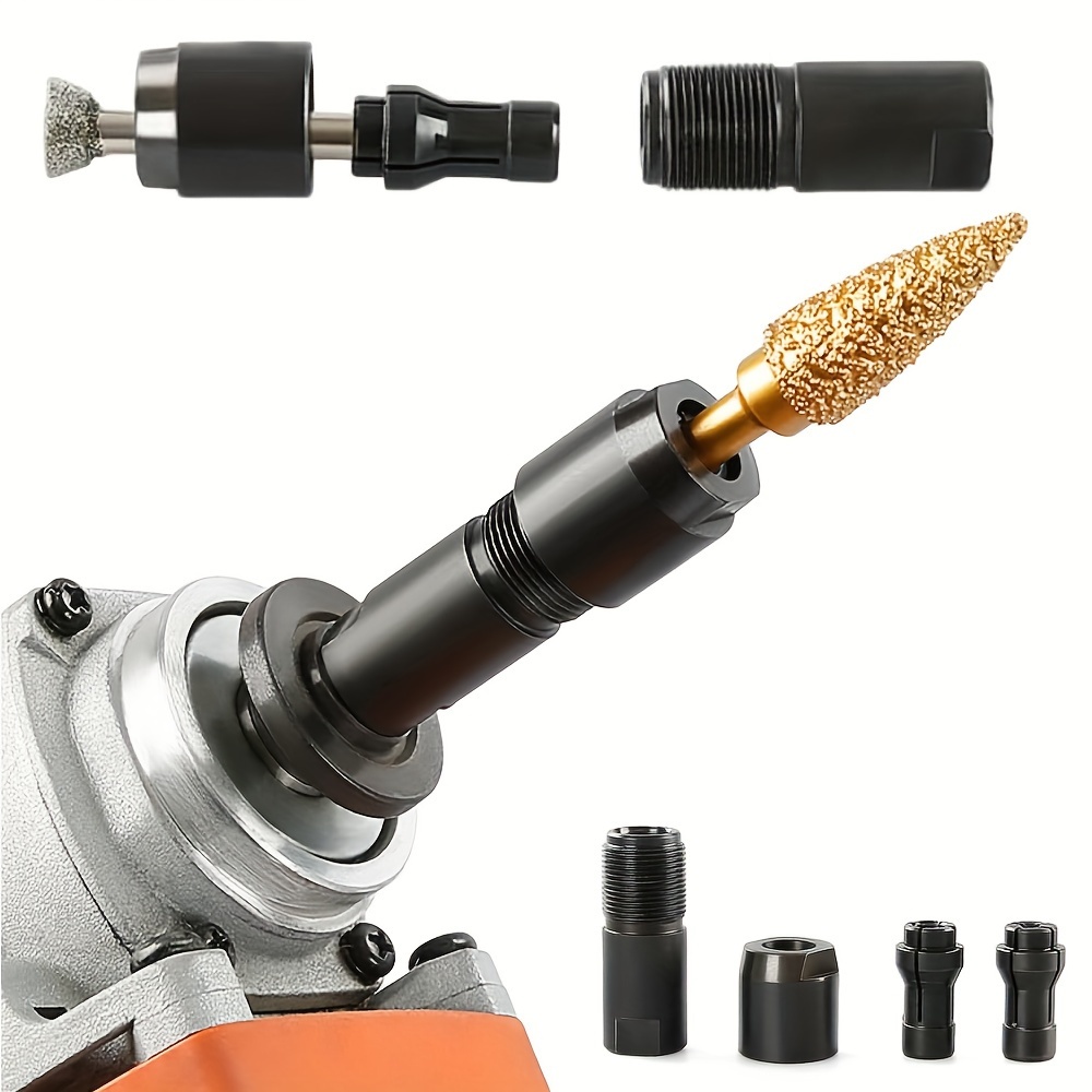 

Universal Angle Grinder Modified 6/3mm Adapter To Straight Grinder Chuck For 100-type Angle Grinder M10 Thread Grinding Cutter Grinder Power Tool Angle Grinder Accessories