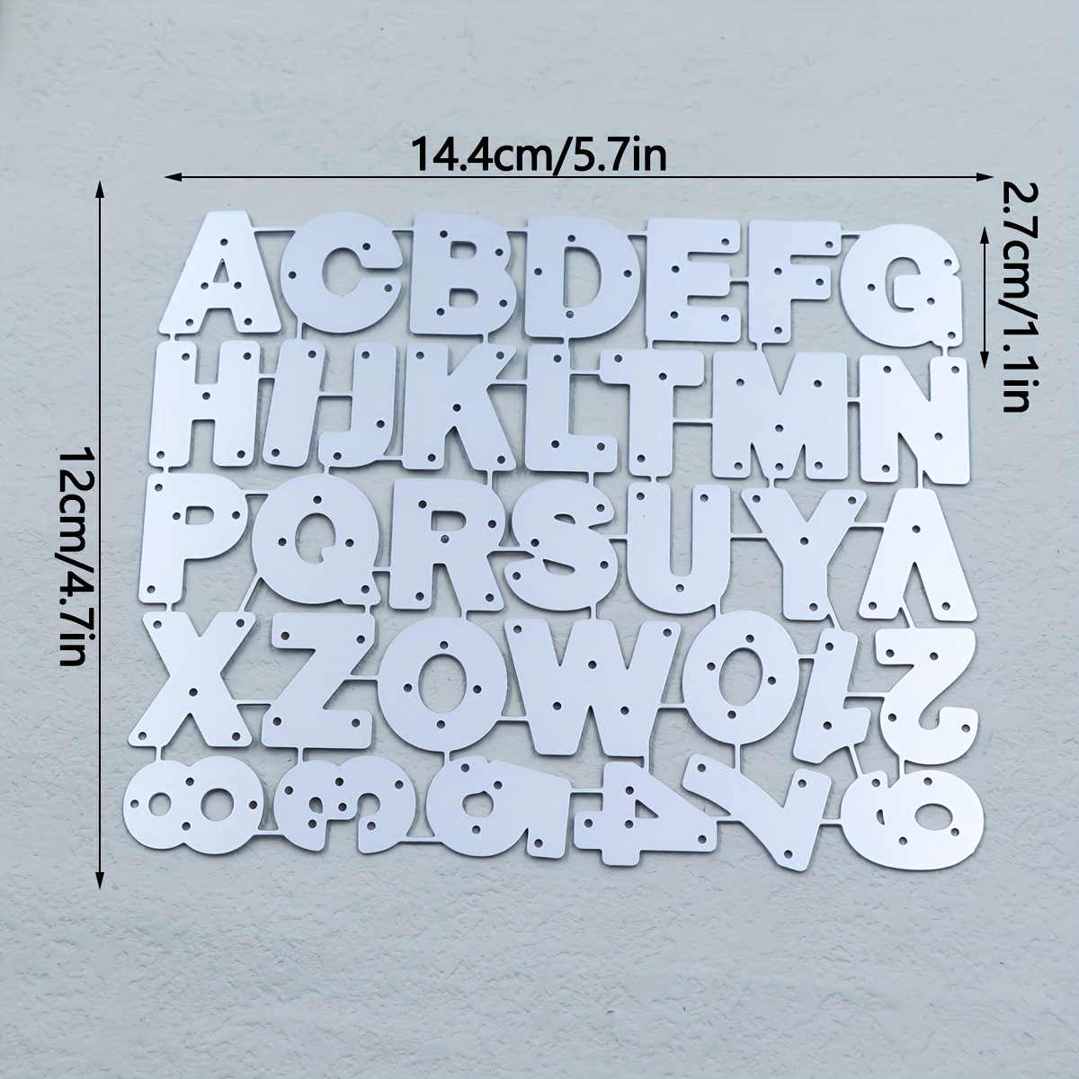 Image of 1pc New Arrival Alphabet And Numbers Metal Die Cutting Use For Card Making, Diy Handmade Scrapbooking Crafts Stencil, Letters Die Cuts For Making Photo Album