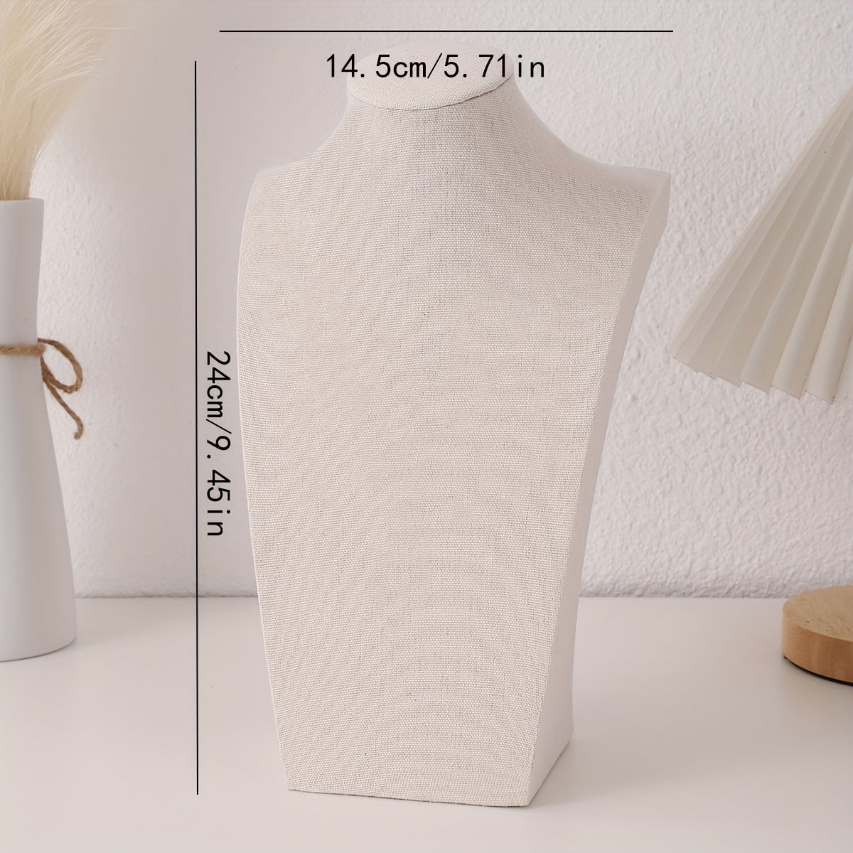 Image of H-shaped Necklace Neck Jewelry Display Stand Necklace Pendant Pendant Neck Model Display Stand Photo Props, Material, Beige Material, 1pc, Jewelry Towers