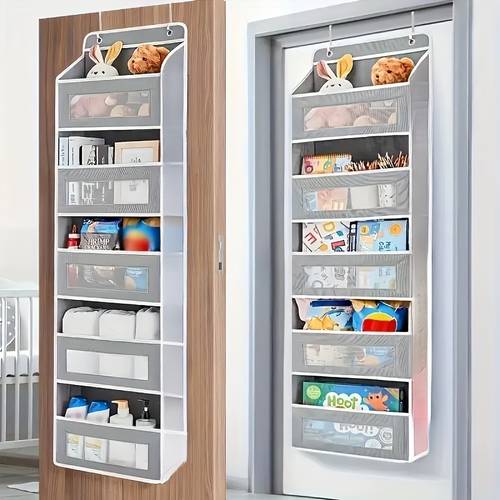 1pc 5 tier over the door hanging storage rack kitchen door back organizer bedroom and dressing room shelf suitable for storage room bathroom bedroom or dressing room cabinets durable material