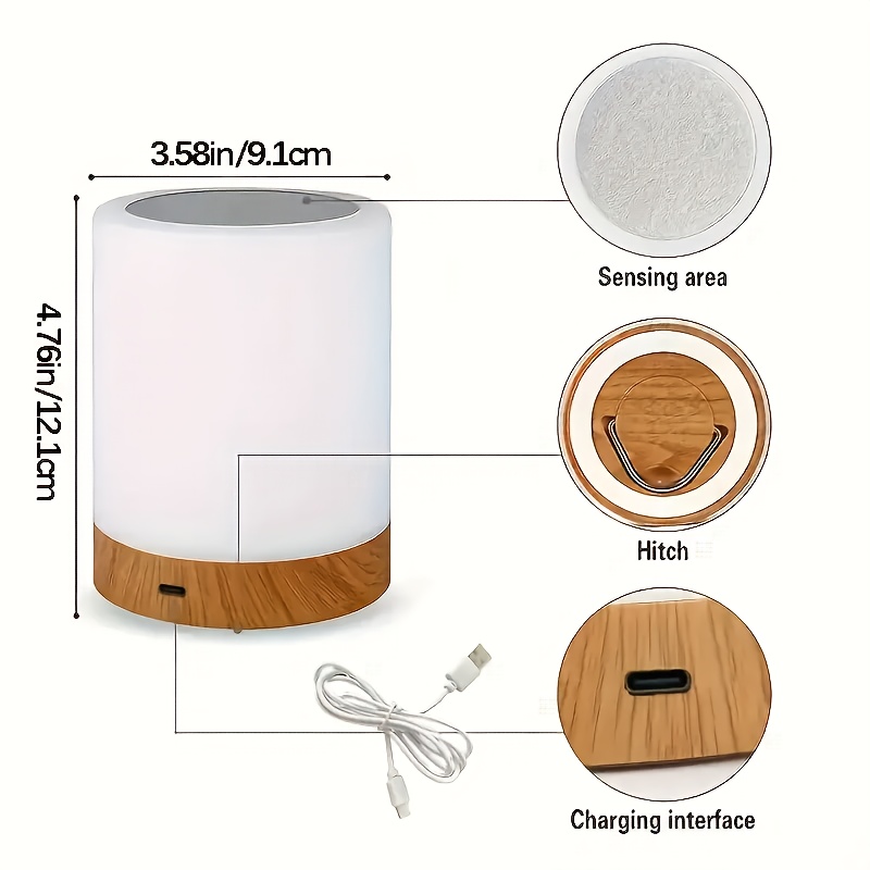 Newly Upgraded Phantom 7-Color 3-Mode Adjustable Portable And Durable Courtyard, Lawn And Garden Spotlight, Touch Lighting Hand-Held Lamp, 1200Mah Rechargeable Battery Portable And Sufficient Battery Life, Soft And Bright Light