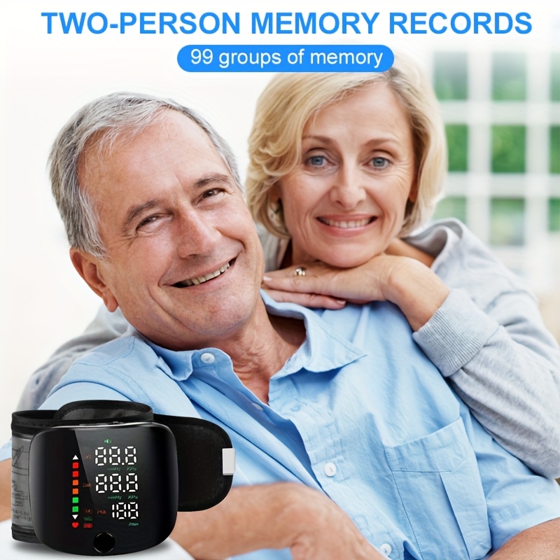 Wrist Electronic Blood Pressure Monitor with LCD Display, Memory, Charging, and Language Playback, Multiple Models Available
