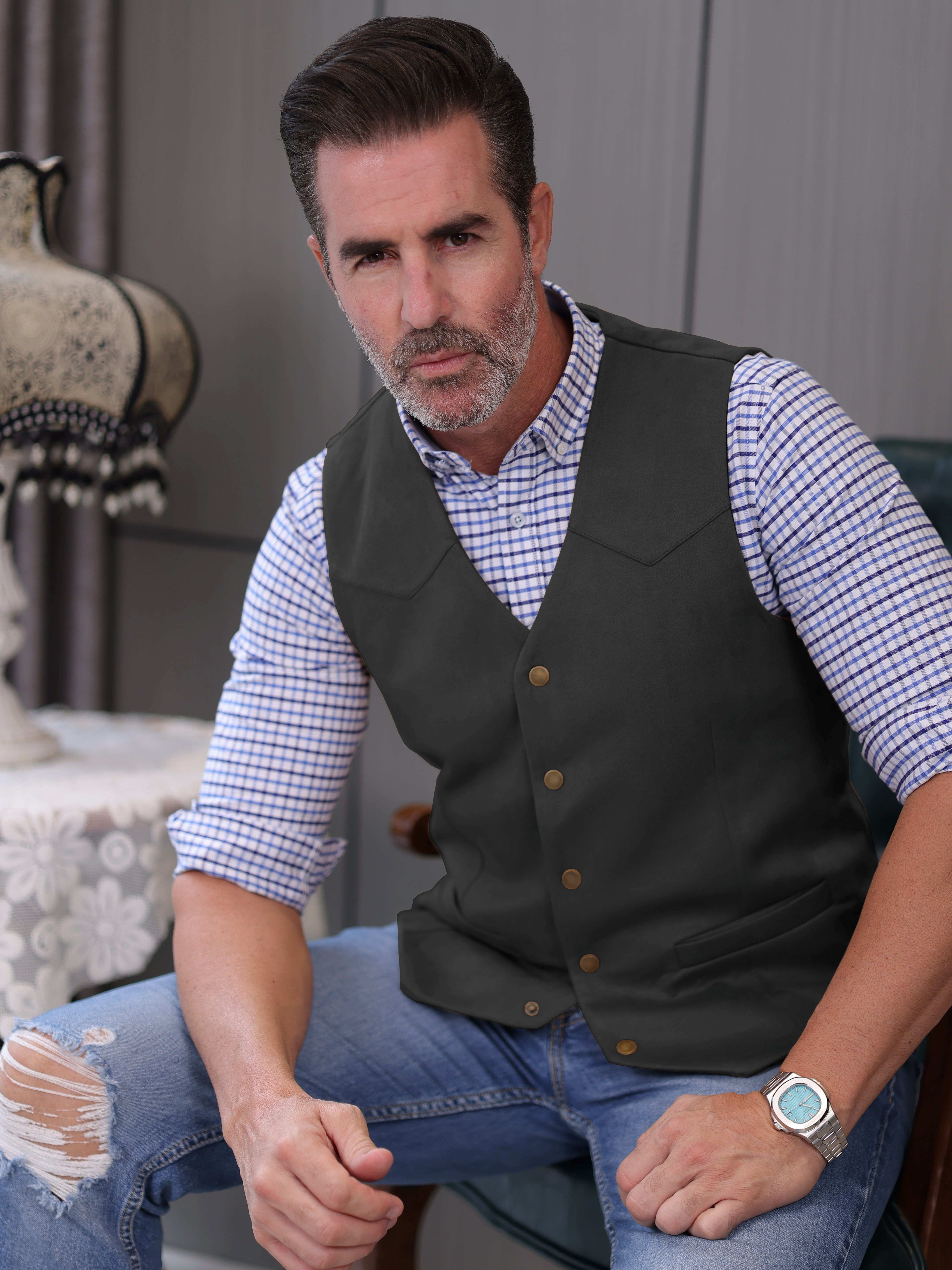 Herren Pullover Weste College-Stil - V-Ausschnitt, Basic, Casual Für Herren & Jugendliche