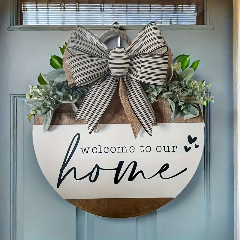 

1pc Front Door Decoration, Welcome To , Front Door Wreath, Housewarming Gift