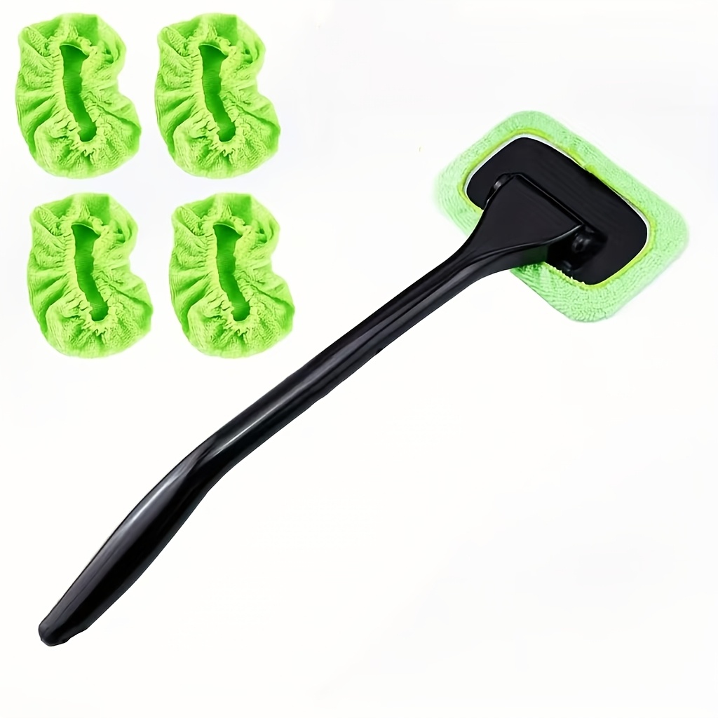 TEMU Glass Cleaning Tool, Car Window Cleaning, With Multiple Reusable Car Interior Cloth Pads, Cleaning Brush, Multifunctional For Scenes, For Indoor