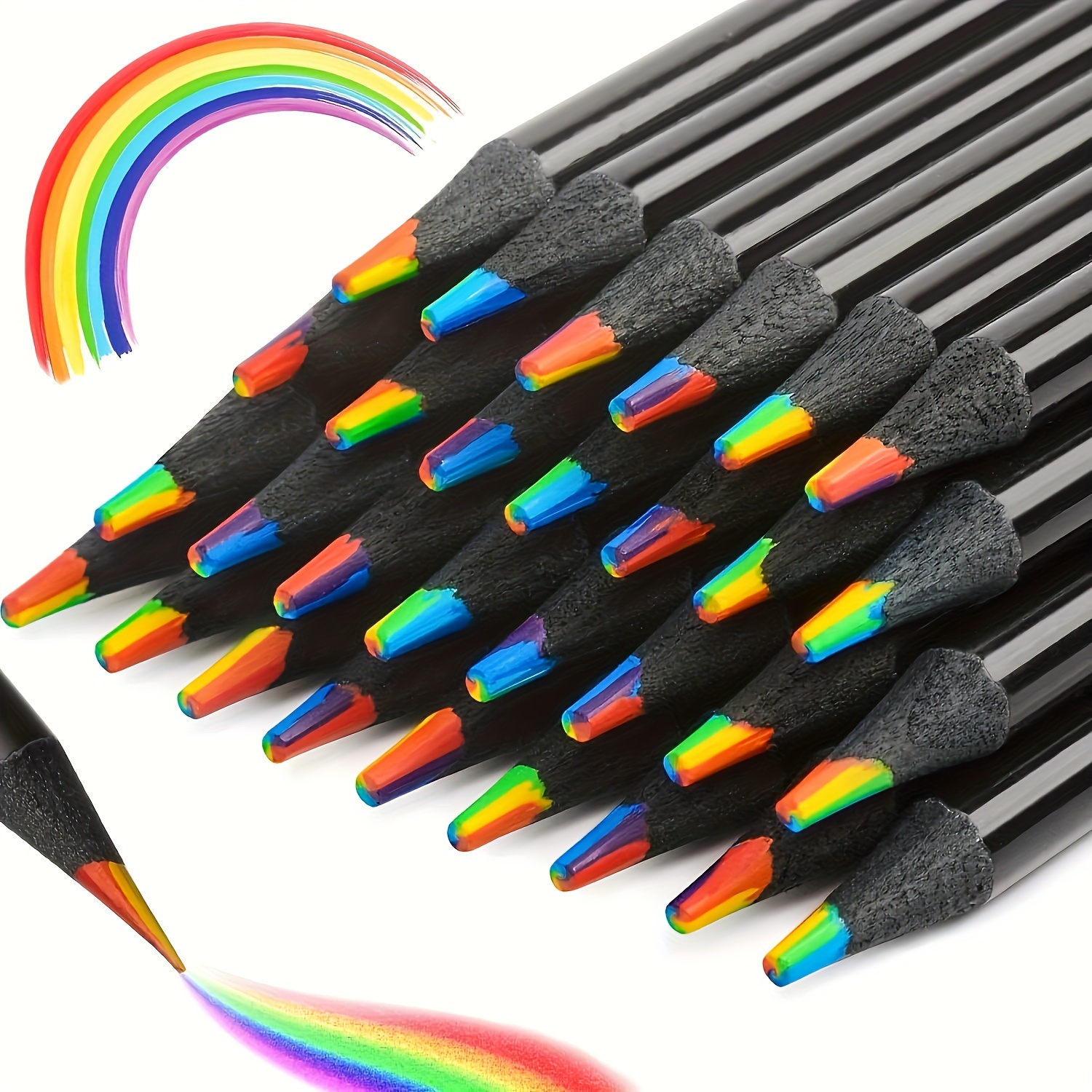 

36 Pcs/ Colored Pencils - 7 , 1 , Fordrawing, Doodling, Sketching, , Dly - High Quality Mid-pointdrawing Tool No Sharpening