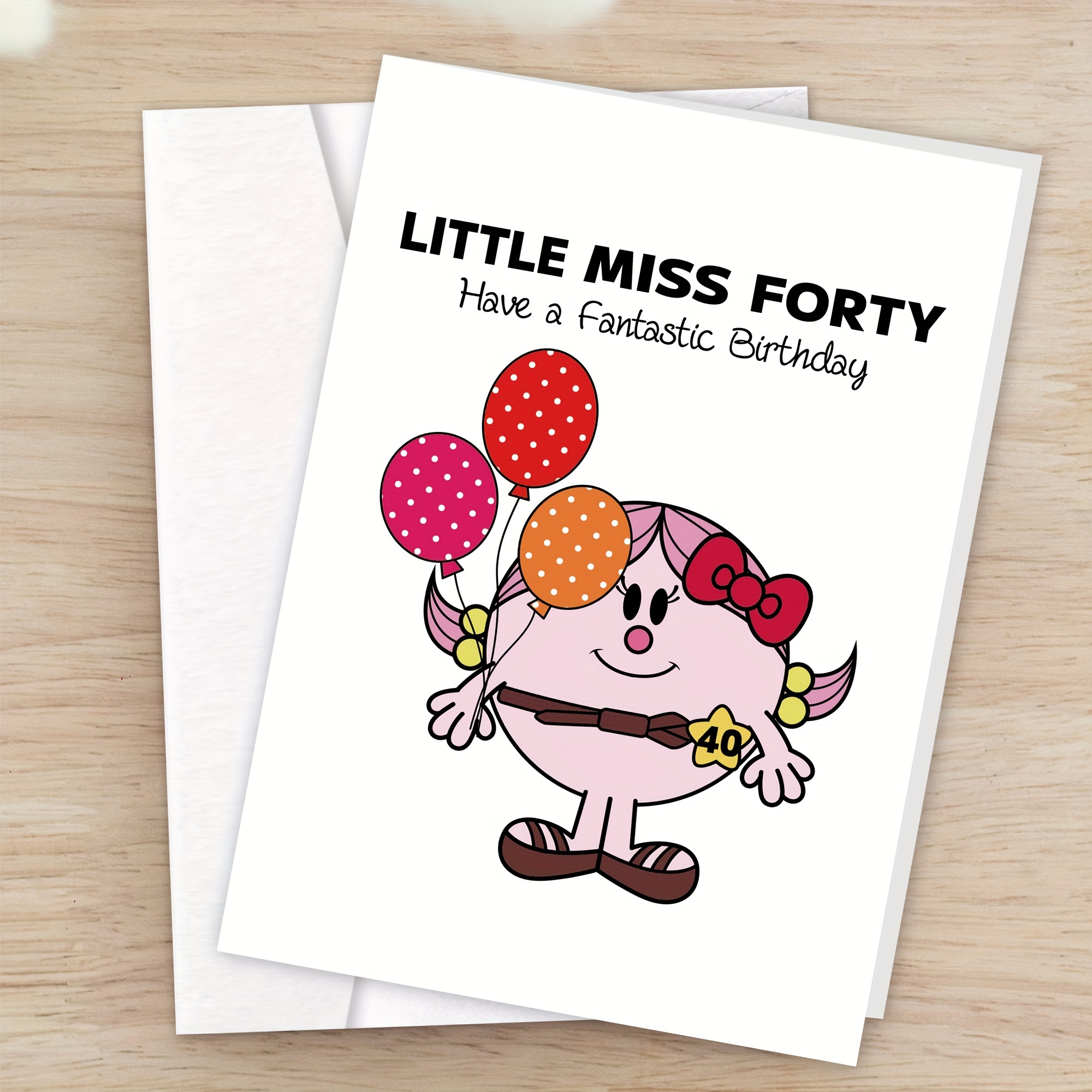 

Little Miss Forty Funny 40th Birthday Card For Women - Cheeky Rude Greeting Card With Envelope For Best Friend Or Sister - English Language - Folded - 1 Pc