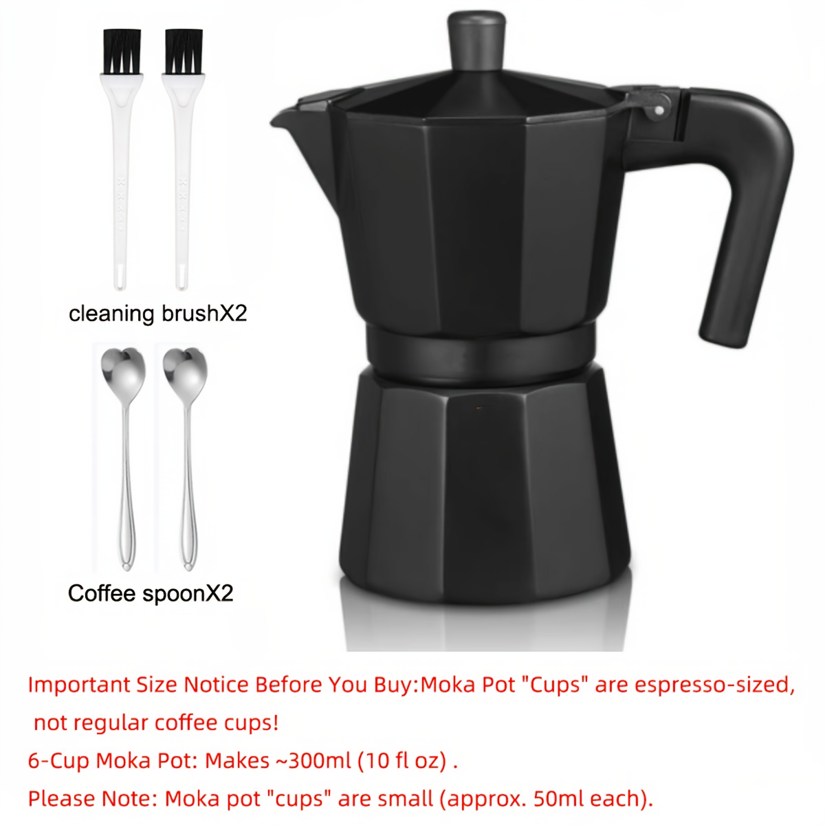 Percolador de café de 3/6/9 tazas - Cocción de café italiano y cubano, fabricante de café griego, construcción metálica duradera, no necesita electricidad, mango y boquilla fáciles de usar, perfecto para uso en casa, oficina o cafetería, bar de café, equipo de oficina para café, acabado metálico elegante, material fácil de limpiar - Imagen 7