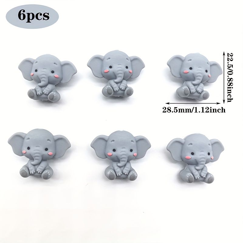 Image of 6 Silicone Beads, Loose Spacer Beads In 3d Design, Suitable For Diy Enthusiasts To Make Decorative Pens, Bracelets, Home Daily Decorations, Party Decorations And Holiday Gifts