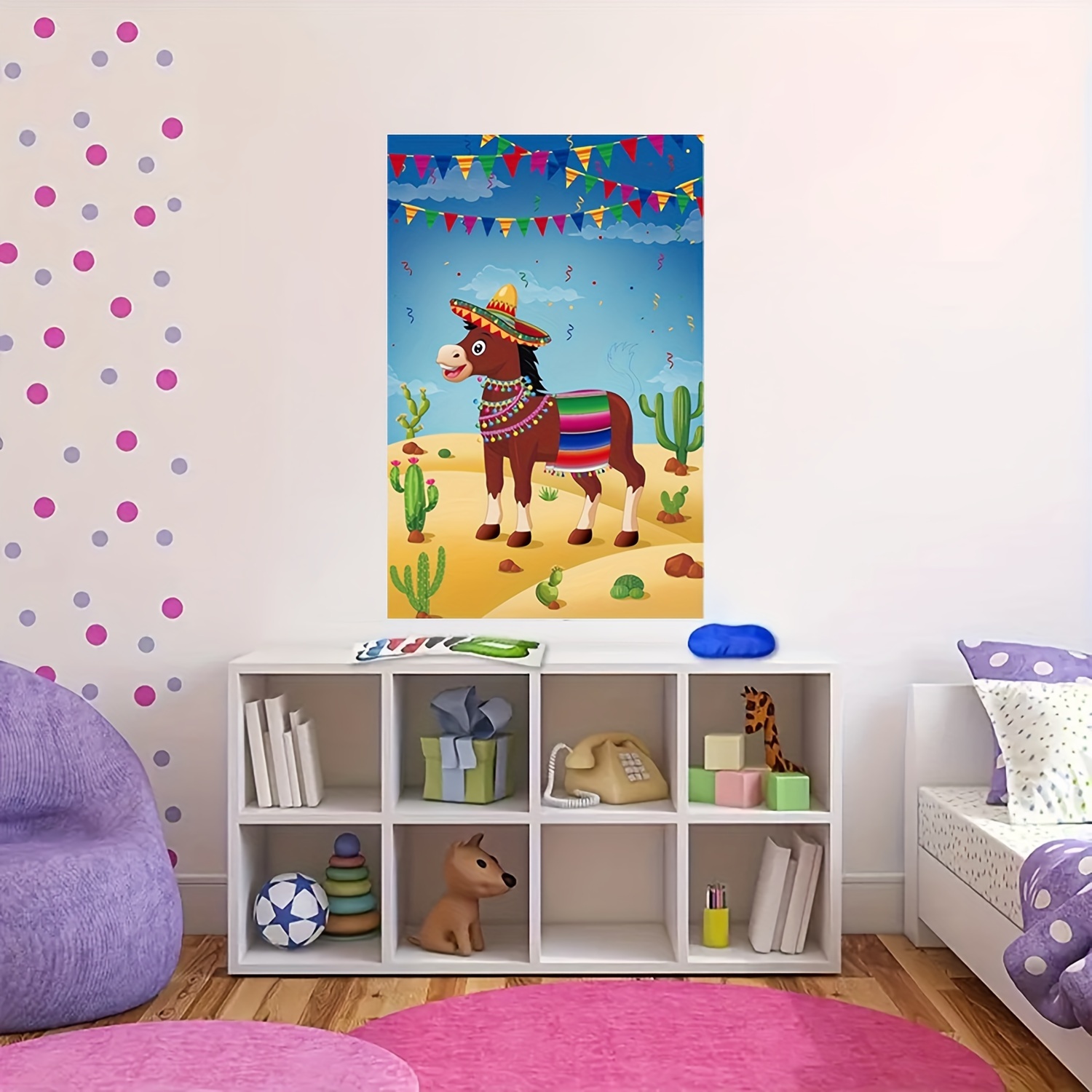 Waenerec Pin The Tail On The Donkey Party Game With 48 Tails Stickers