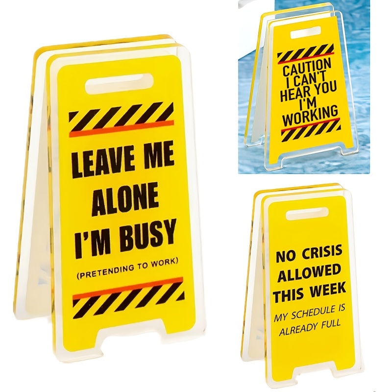 

3pcs Acrylic () Decorative Note Holders With Humorous Messages - " ", " ", & " No This Week" - Striped, Waterproof For Indoor/outdoor Use, Cute Note Pads