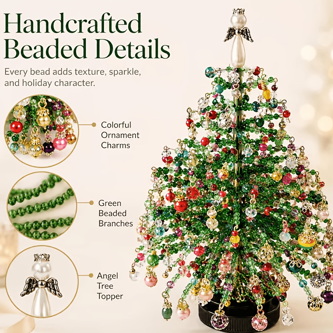 TEMU Kit d'arbre de Noël , mini arbre de Noël élégant