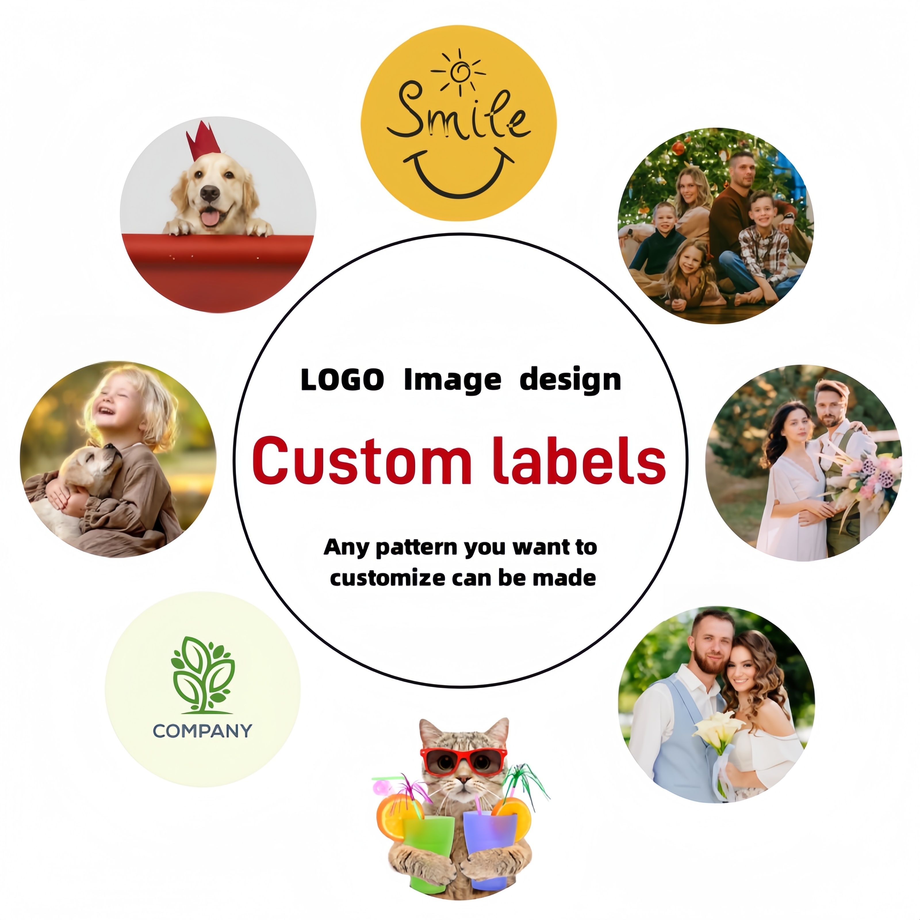 

Custom Stickers For Invitations & Gifts - Personalized Sealing Labels In 1.57", 1.97", 2.36" Sizes - Weddings, Birthdays, Corporate Logos & Party Decorations