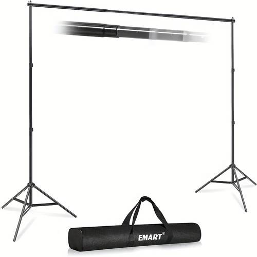 adjustable 10x7 ft backdrop stand for photography complete with a carrying bag suitable for events photo projector displays weddings decorations and balloons