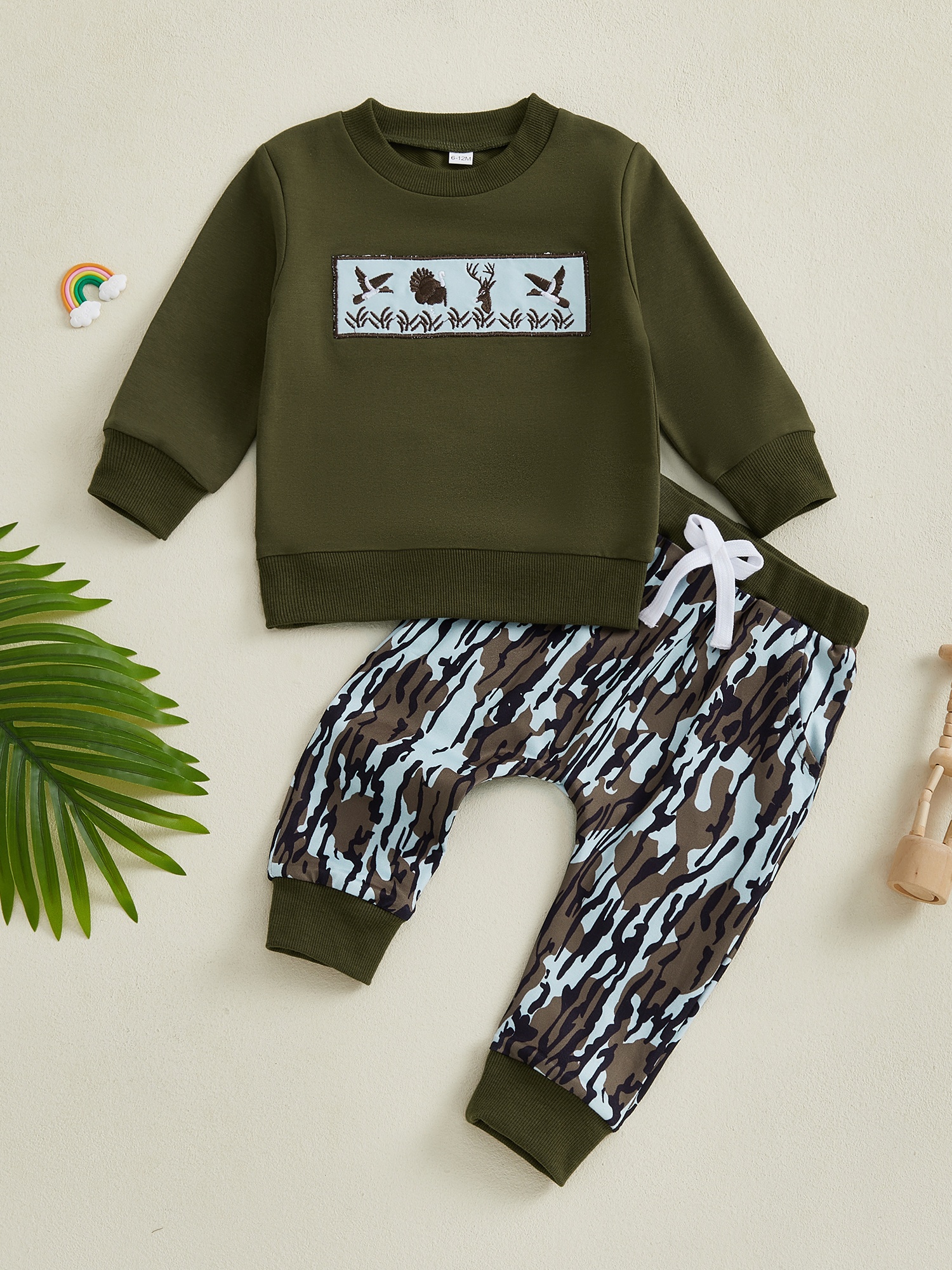 toddler baby boy girl hunting outfit mallard duck deer Temu