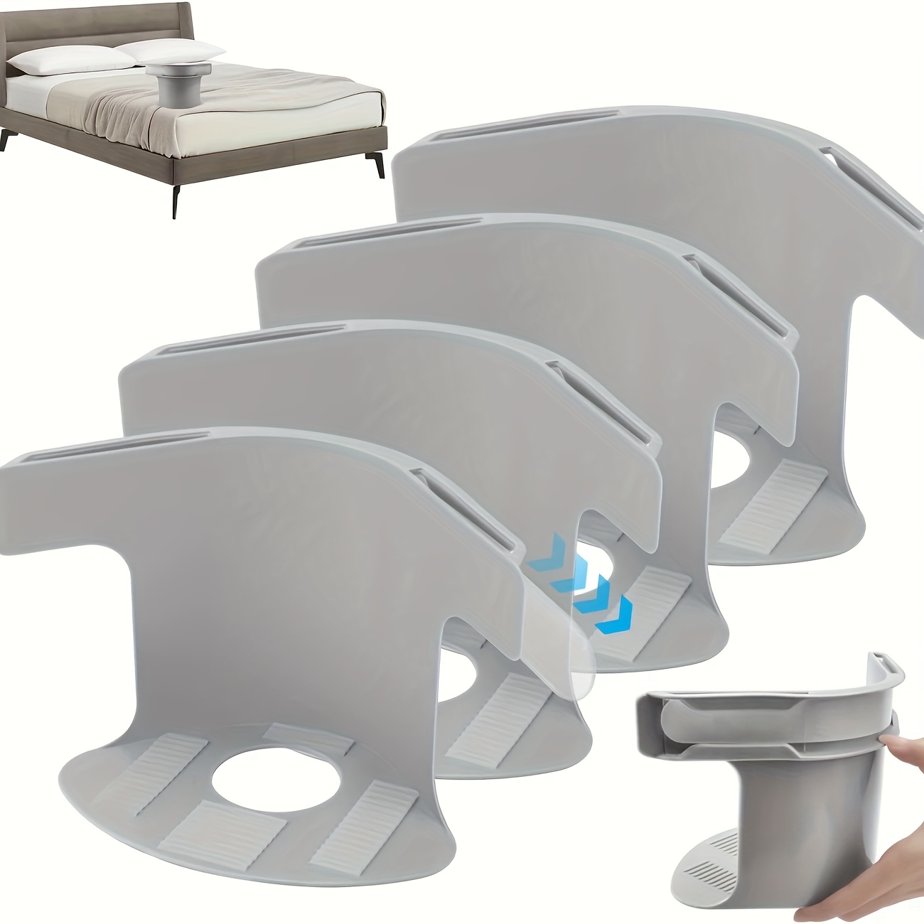 TEMU 4-pack Heavy Duty Bed Sheet Holders With - Sheet Fasteners, Mattress Protectors & Bedding, For Queen/king Beds - Bed Sheet Anchors, Bed