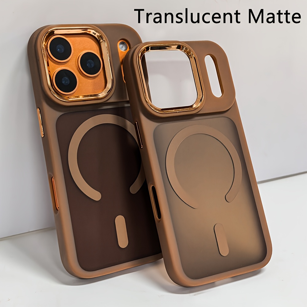 E-shop Handyhülle - Luxuriöse, durchscheinende, matte, magnetische Schutzfolie, stoßfest, kabelloses Laden, Handyhülle, kompatibel mit iPhone 13 Pro