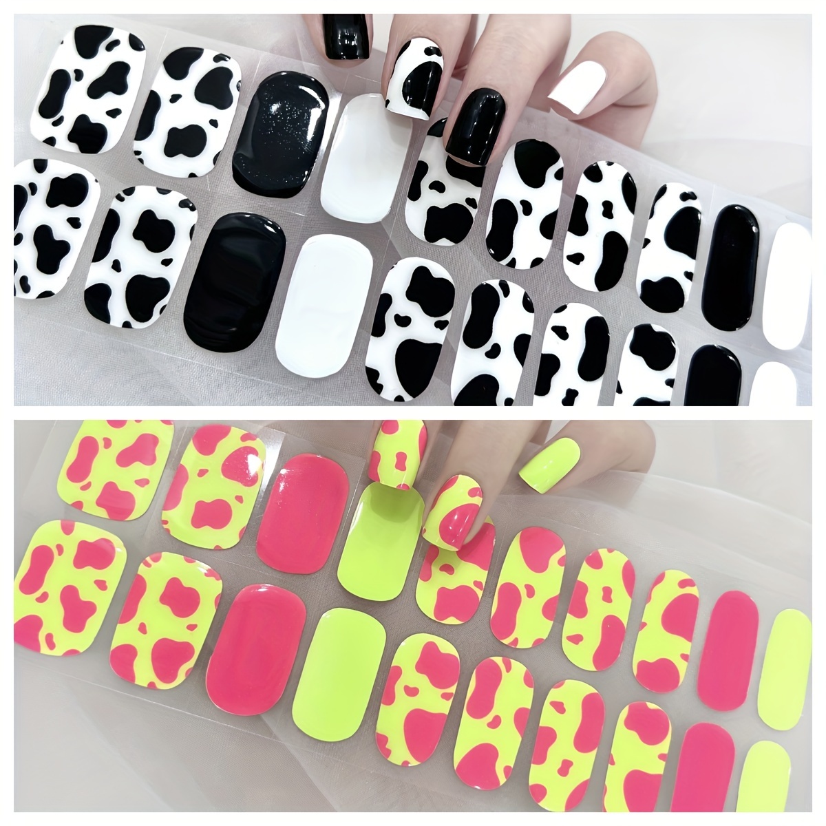 

22pcs Pattern Women's Holiday Gift Uv Semi-baked Gel Nail Sticker Series