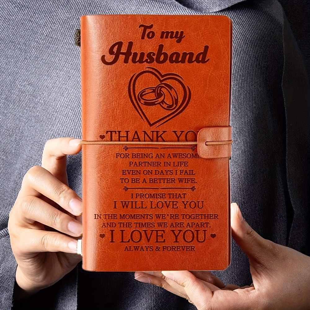 

Husband Anniversary Gift, Wife Husband Wedding Gift, Happy Birthday Gift For Him, I Love You Gift For Husband - 140 Pages Of Fillable Diary To Thank For The Gift. Husband's Diary