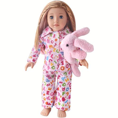 18 inch doll pajamas and additions 45cm pajamas cute doll accessory set perfect gift for birthday holiday and easter doll not included