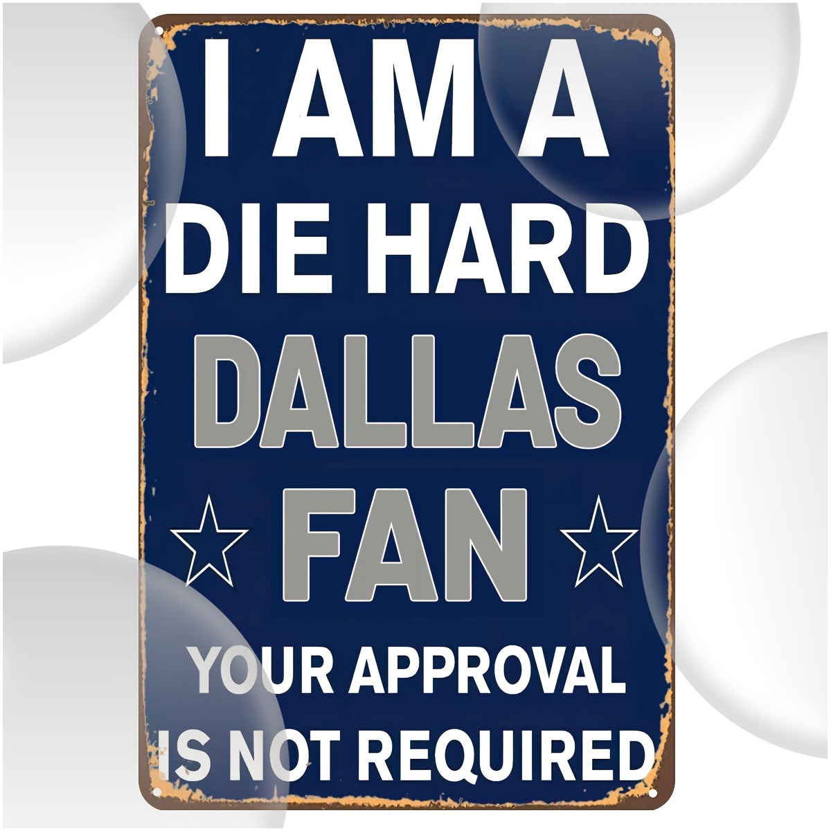 

Dallas Fan Metal Tin Sign 1 Pc - 8"x12" Iron Wall Decor For Bar, Cafe, Garage, Farmhouse - Vintage-style University & Man Cave Art