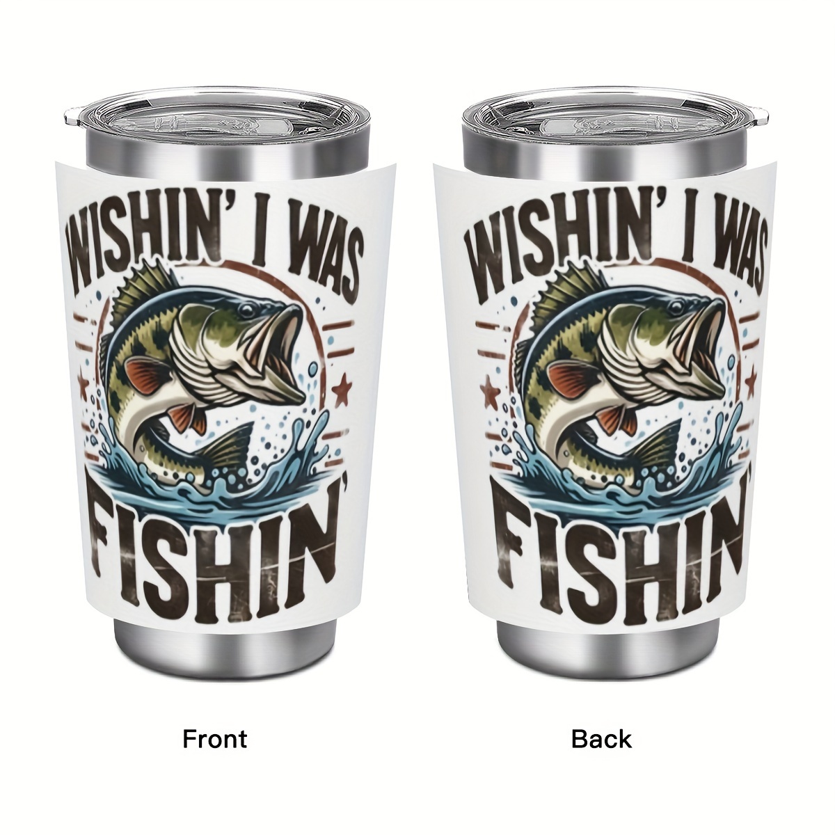 

20oz 'wishin' I Was ' Steel Lid - Inspirational , Reusable , & Unique Christmas , For